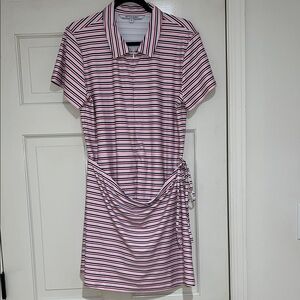 Striped Athletic/Athleisure Wrap Dress
